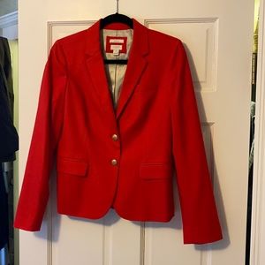 Jcrew Blazer, size 8 red with pink undertones